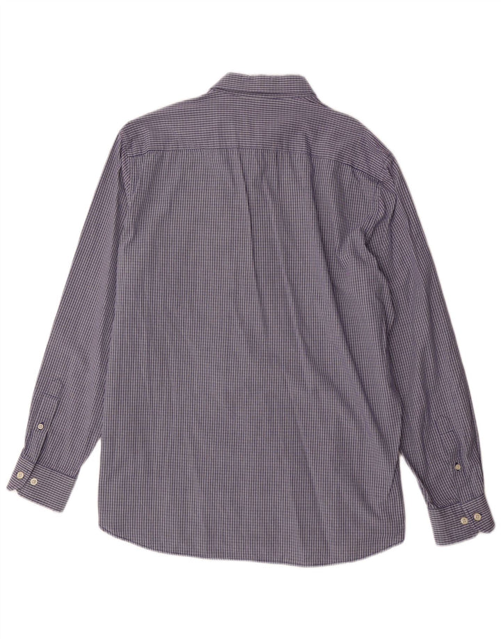 Carrera herreskjorte 2XL blå ternet bomuld