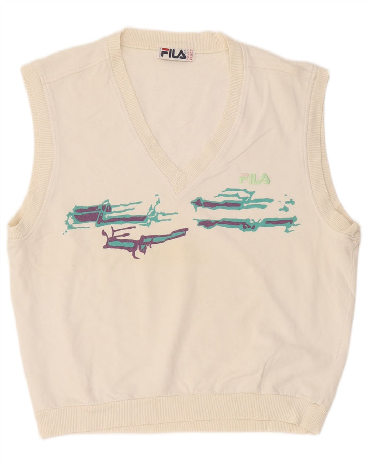 Fila Herre Grafisk Vest Tank Top IT 52 Stor Hvid