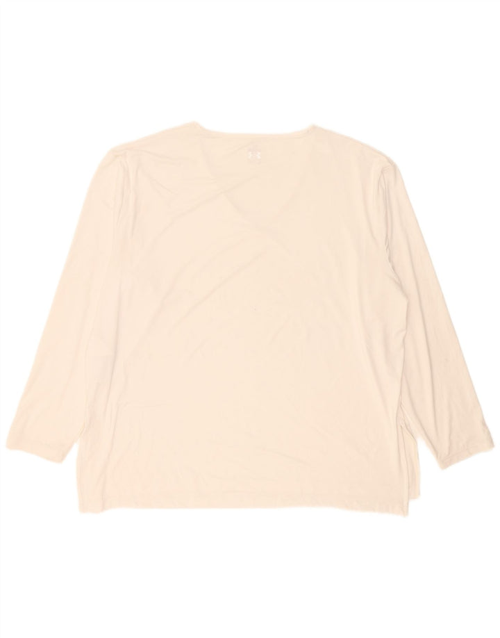 Under Armour Dame Top Langærmet UK 18 XL Hvid Polyester