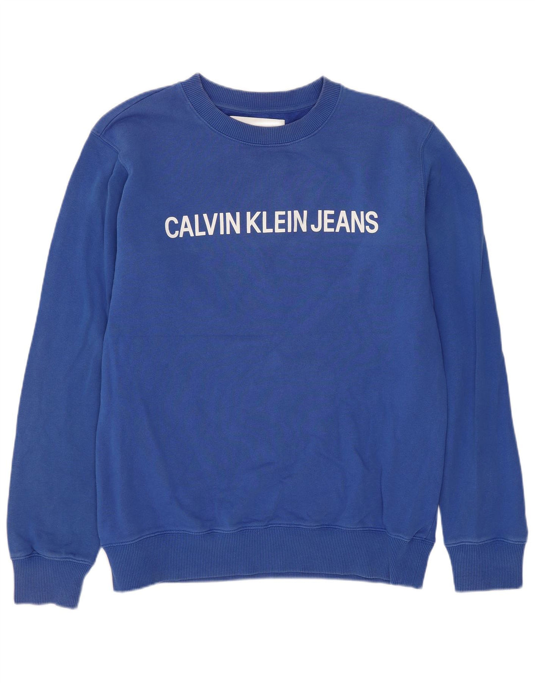Calvin Klein Jeans Herre Grafisk Sweatshirt Jumper Medium Blå Bomuld