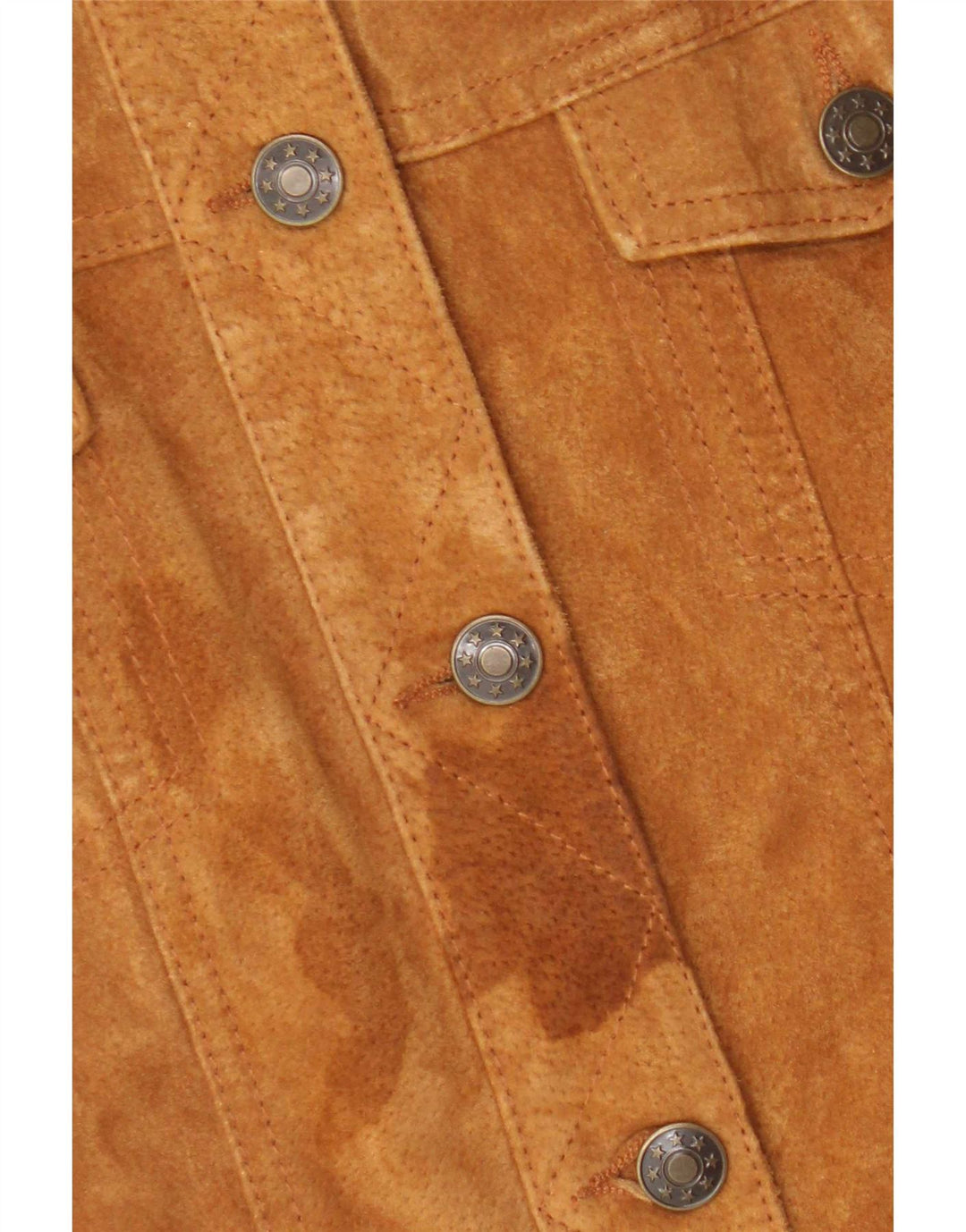 Vintage dame ruskindsjakke EU 36 lille beige læder