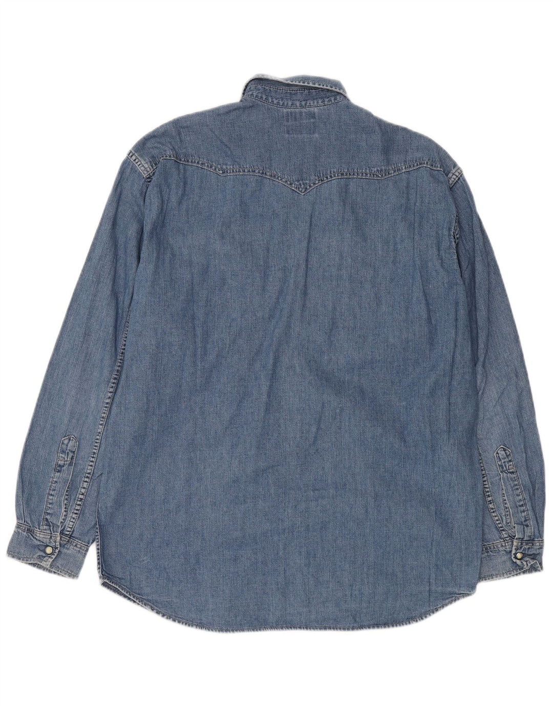Levi's Denimskjorte til mænd Large Blue Cotton Western