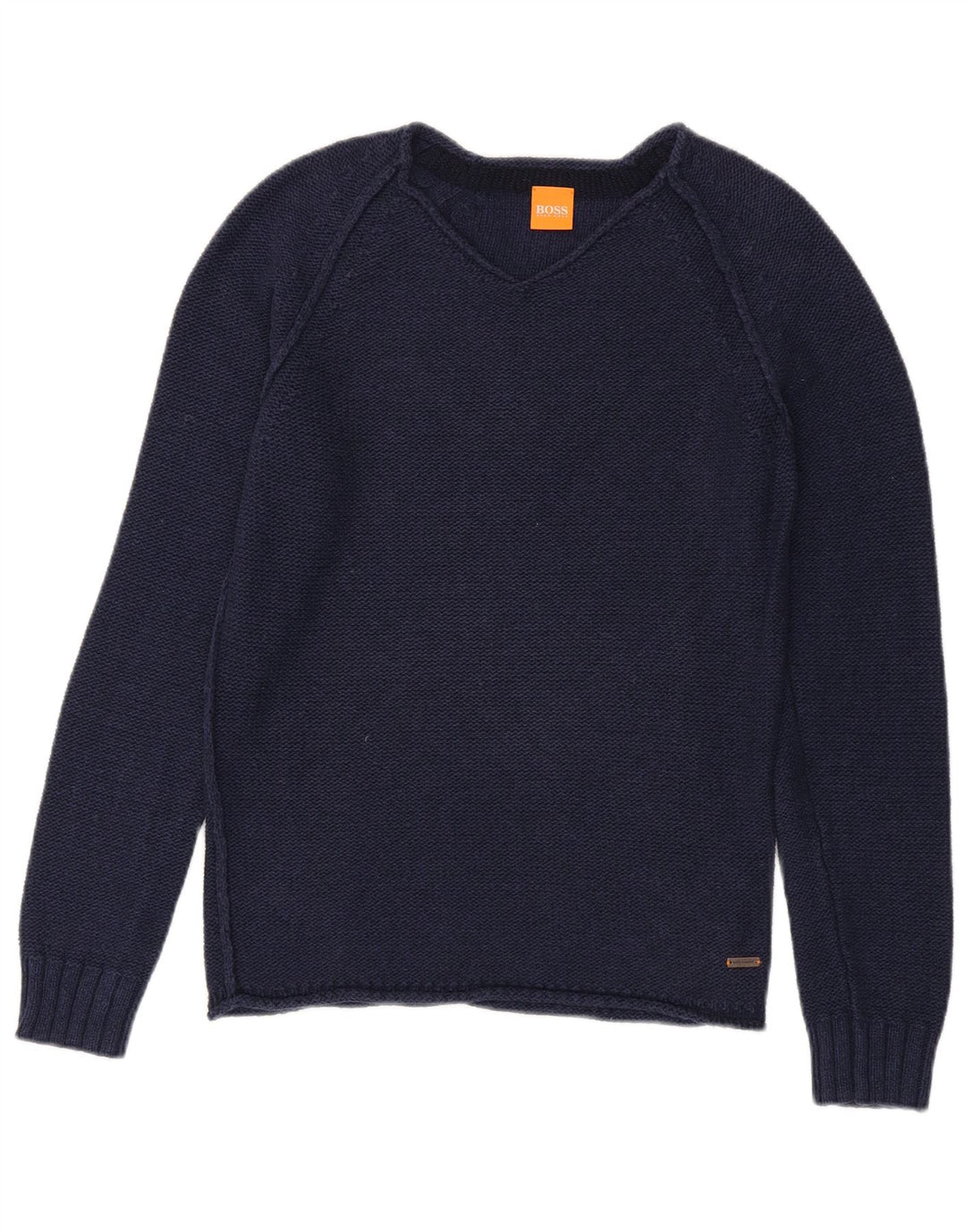 HUGO BOSS Dame V-hals sweater UK 10 Small Navy Blue
