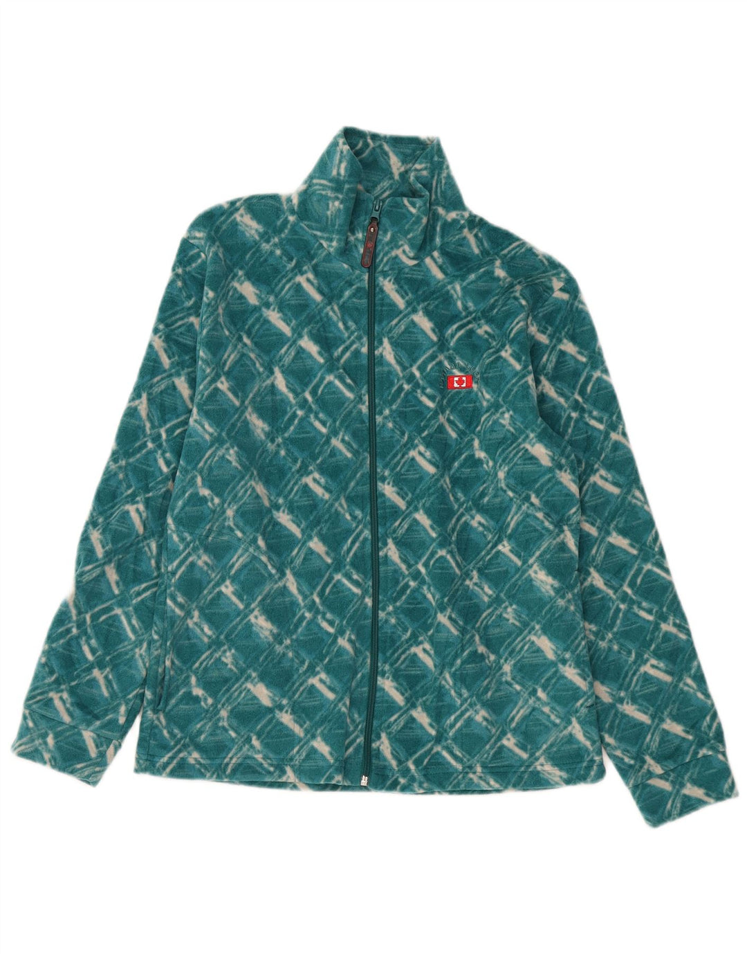 CANADA LOGAN Fleecejakke til kvinder UK 14 Mellemgrøn ternet polyester