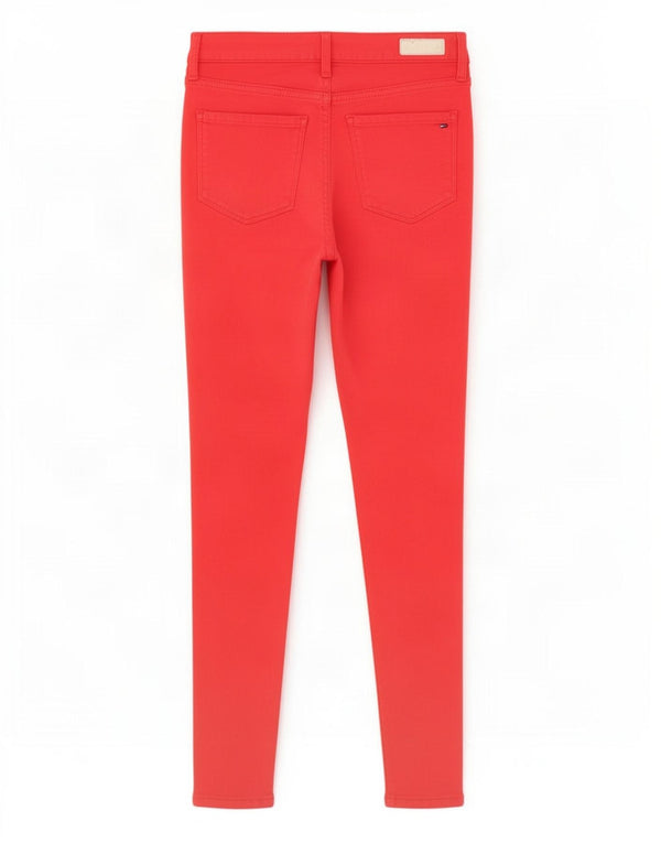 Tommy Hilfiger Piger Como RW Jegging Jeans 11-12 år W25 L27 Rød Bomuld