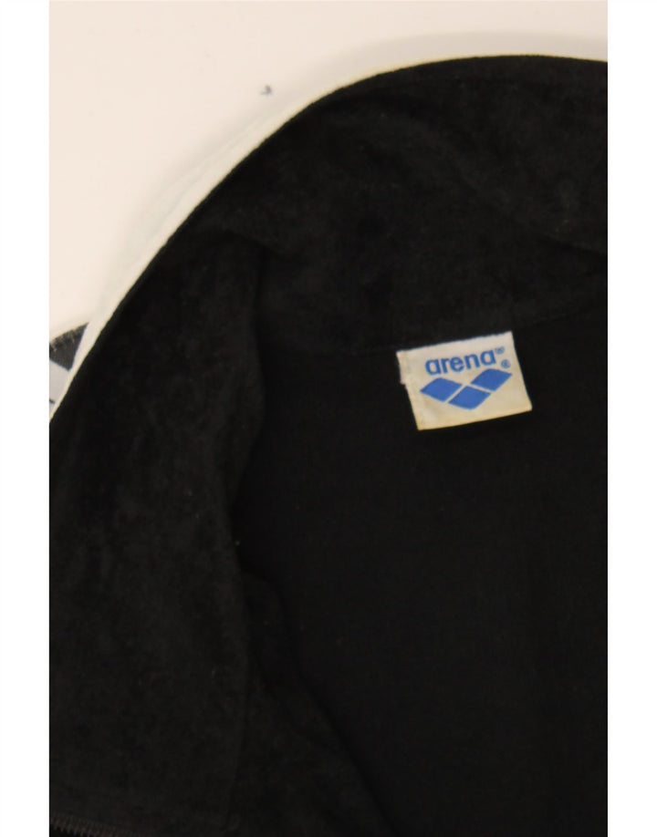 ARENA Mens Graphic Tracksuit Top Jacket Large Black Vintage Arena and Second-Hand Arena from Messina Hembry 