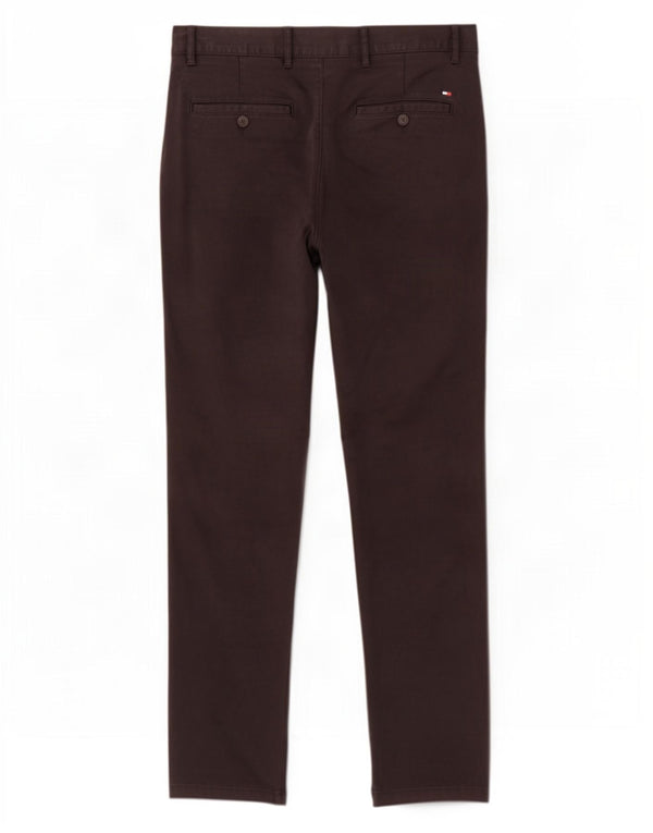 Tommy Hilfiger Mens Slim Chino Trousers W31 L32 Black Cotton