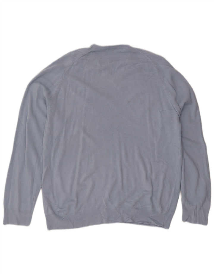 Marks & Spencer Herre Blue Harbor V-hals sweater XL Blå Akryl