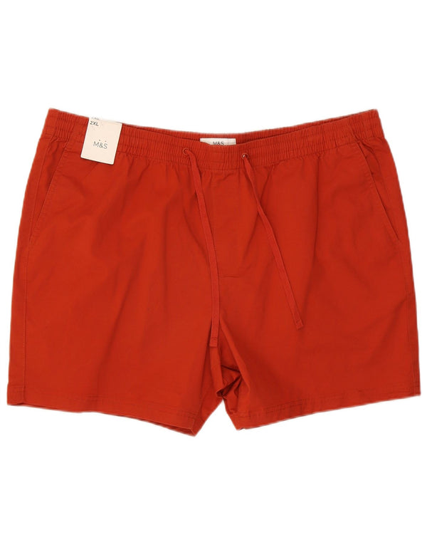 Marks & Spencer Herreshorts 2XL W42 Rød Bomuld