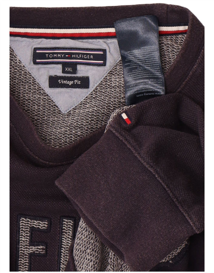 TOMMY HILFIGER Grafisk sweatshirt til mænd 2XL marineblå bomuld