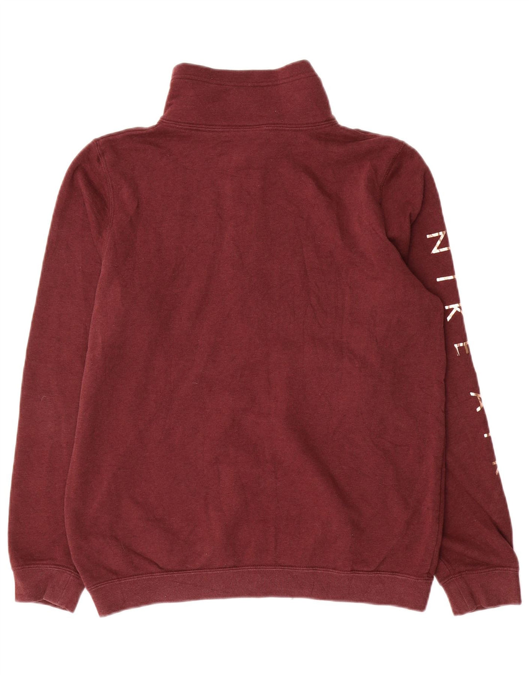 Nike Dame Oversized Graphic Sweatshirt Jumper UK 10 Small Burgundy