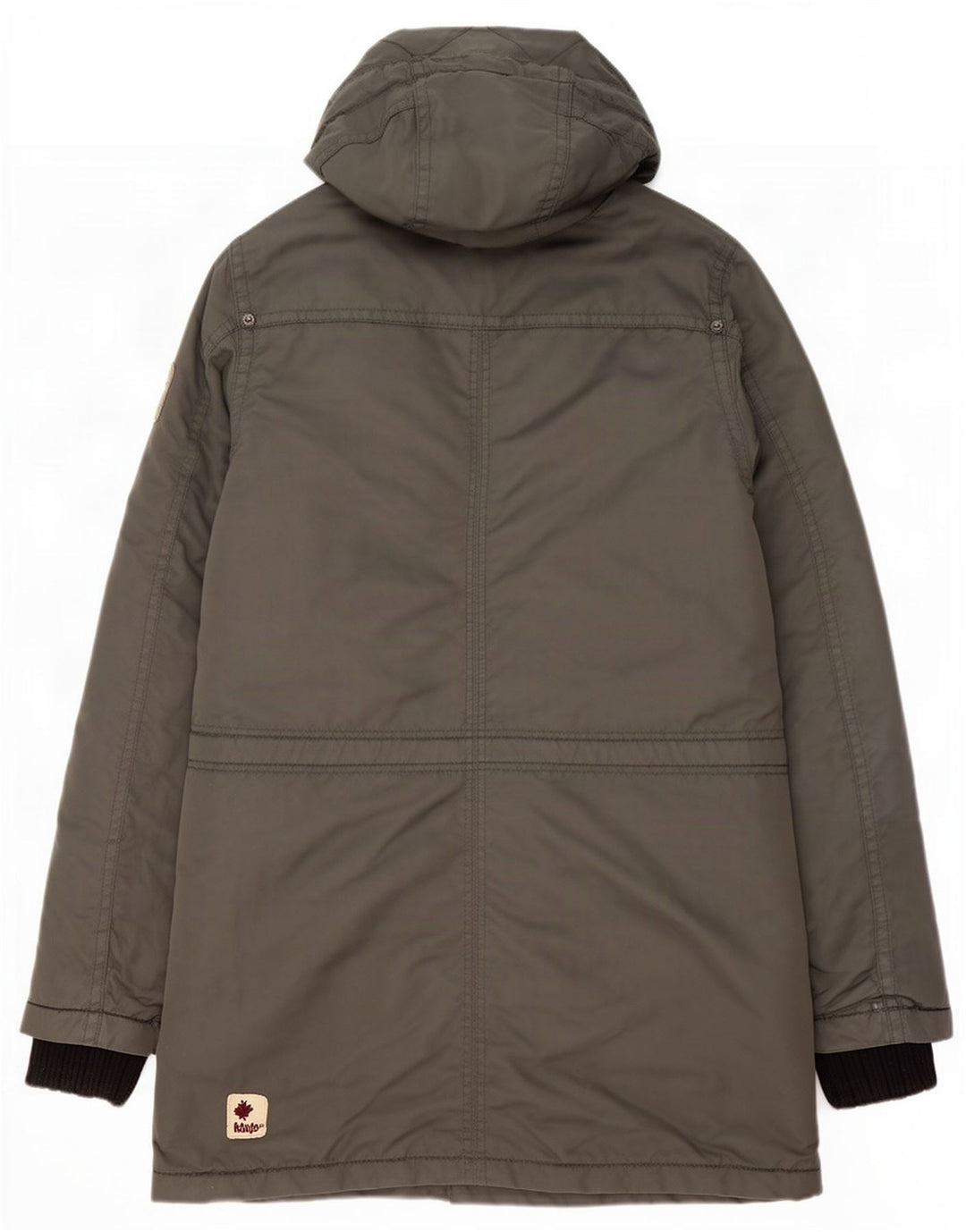 KHUJO Herre Hooded Parka Jacket UK 36 Small Green Polyester