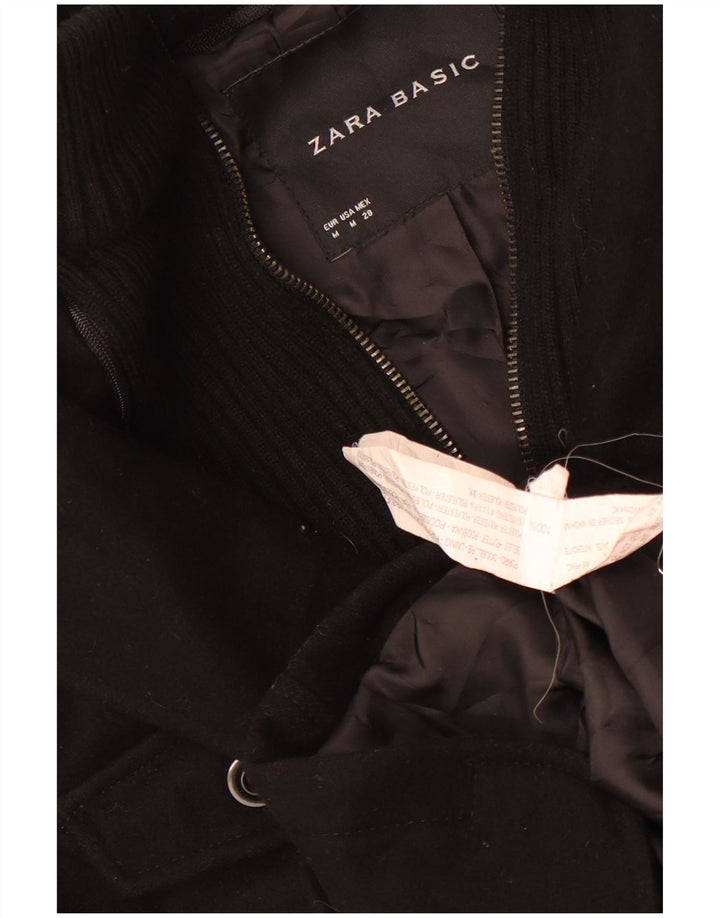 Zara Dame 4 Button Blazer Jacket UK 14 2Medium Sort Polyester