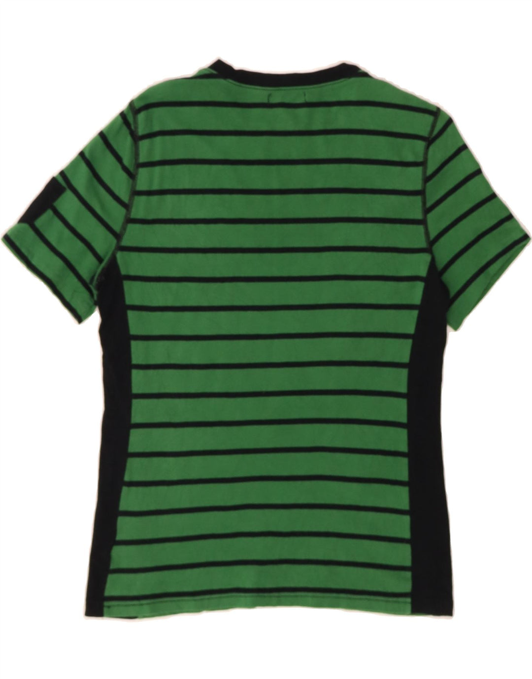 CHAPS Womens T-Shirt Top UK 14 Medium Green Striped Cotton Vintage Chaps and Second-Hand Chaps from Messina Hembry 