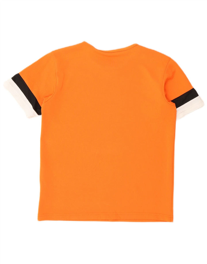 Puma Boys T-Shirt Top 11-12 år Orange Colourblock Polyester