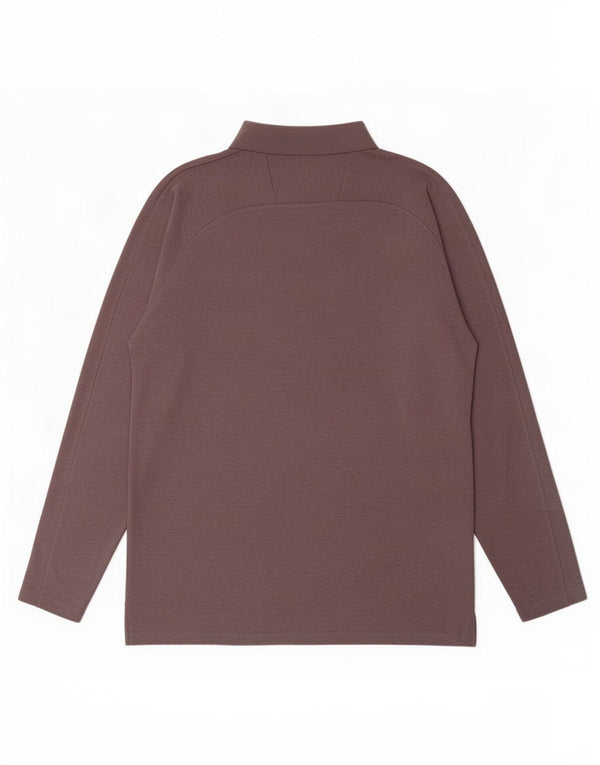 Nike Dri Fit langærmet poloskjorte til mænd XL Grå Flecked Polyester