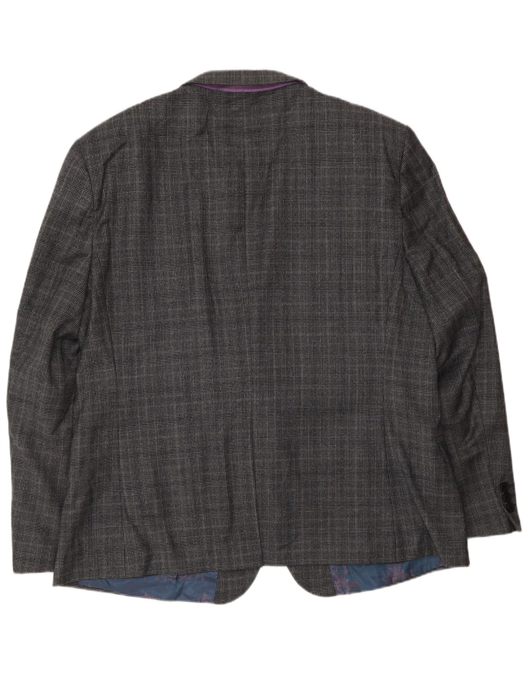 Ted Baker Herre 2-knaps blazerjakke UK 46 3XL Grå ternet uld