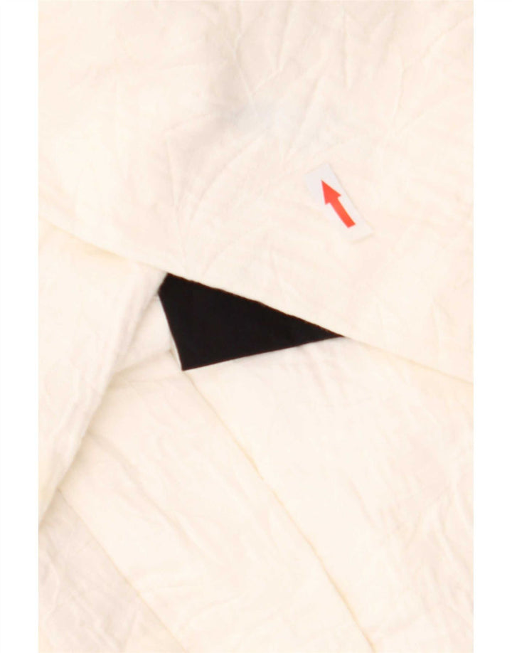 Zara Dame Overfrakke UK 14 Medium Off White Bomuld