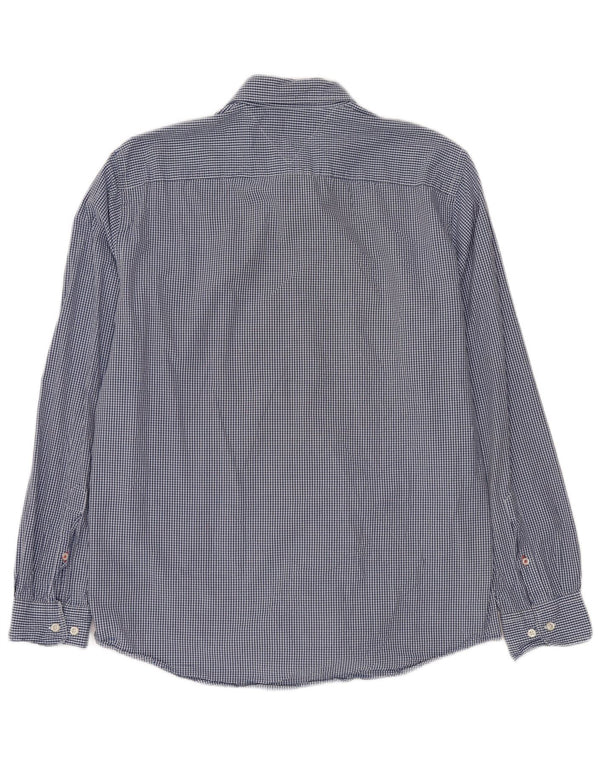 TOMMY HILFIGER Herre Regular Fit Skjorte Large Blue Gingham Cotton