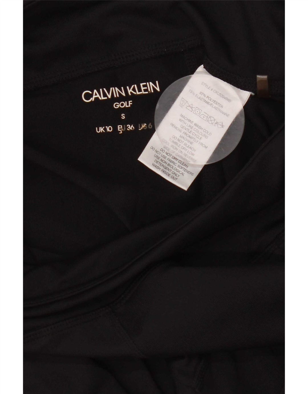 Calvin Klein Dame Golf Grafiske Leggings UK 10 Small Black Polyester