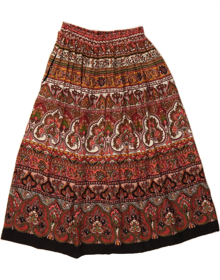 VINTAGE Womens Flared Skirt One Size W26 Multicoloured Paisley Viscose Vintage Vintage and Second-Hand Vintage from Messina Hembry 