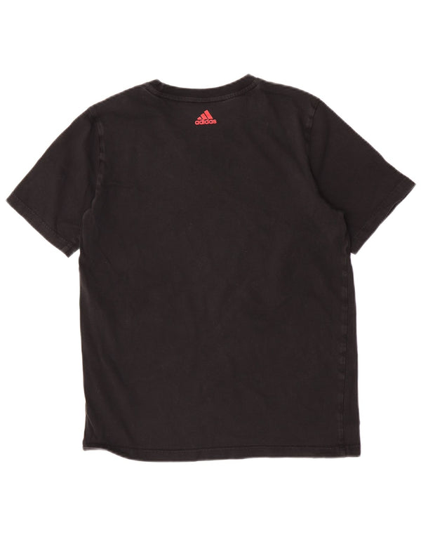 Adidas drenge grafisk t-shirt top 13-14 år sort bomuld