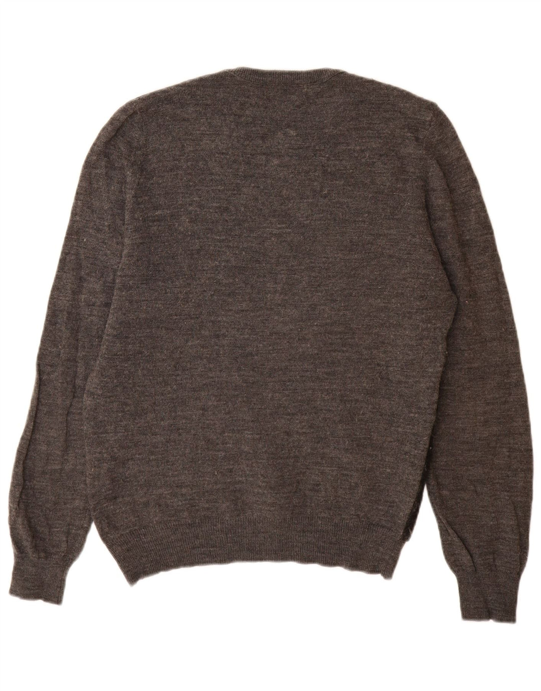 Zara Herre Crew Neck Jumper Sweater Medium Grey Colourblock Akryl
