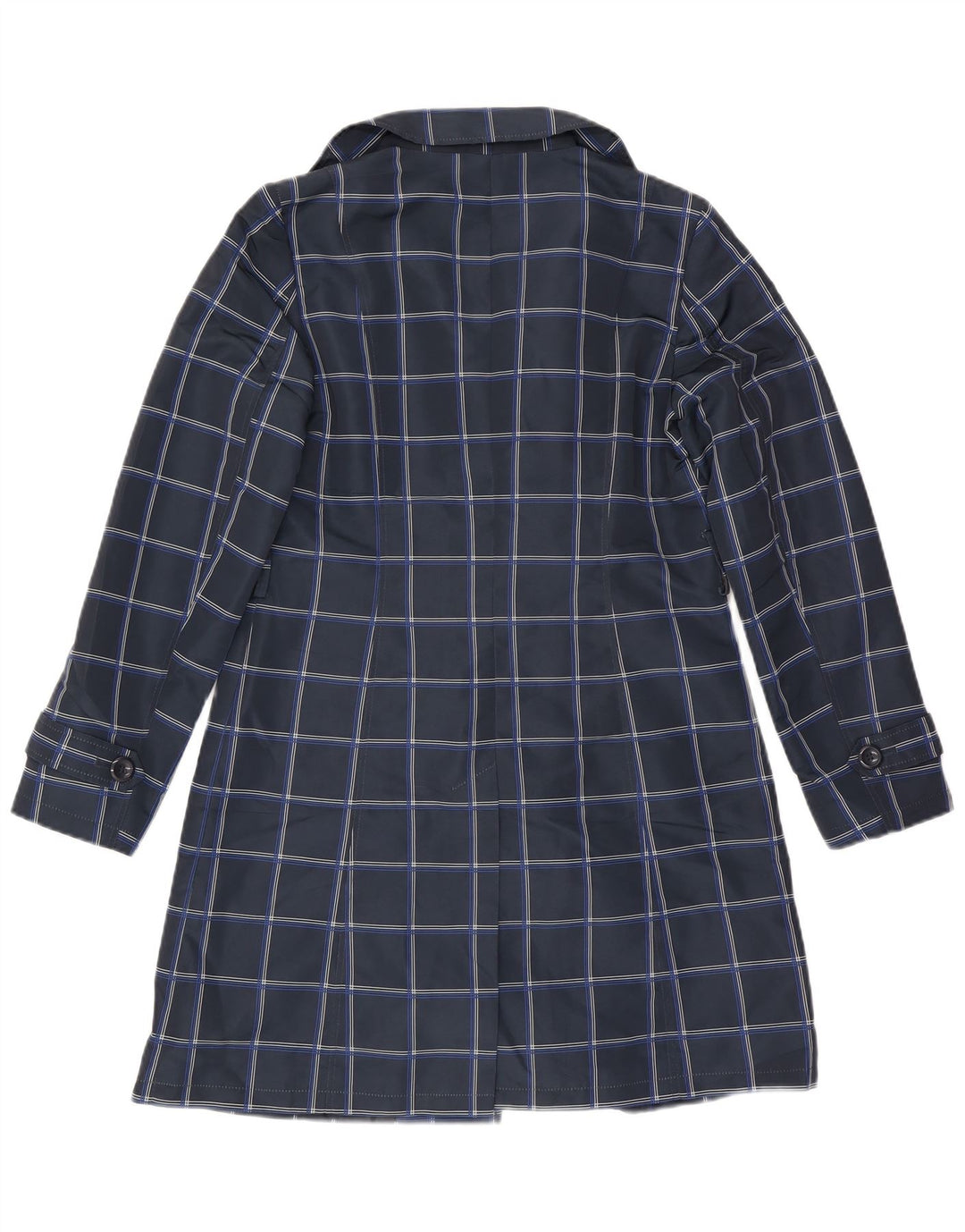 Marks & Spencer Trench Coat til kvinder UK 10 Small Navy Blue Ternet polyester