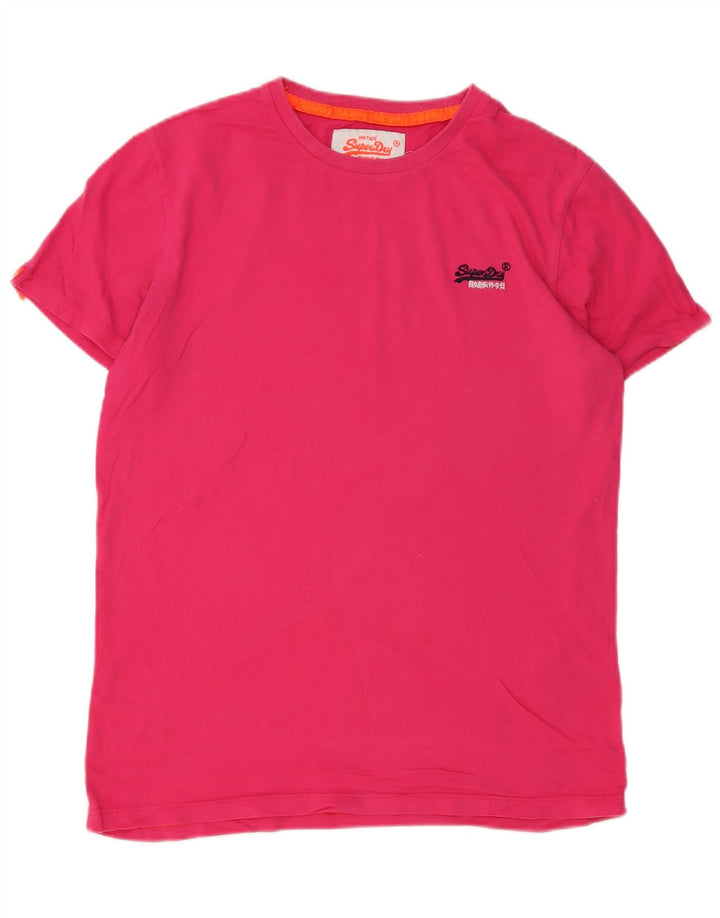Superdry T-shirt top til kvinder Stor pink bomuld