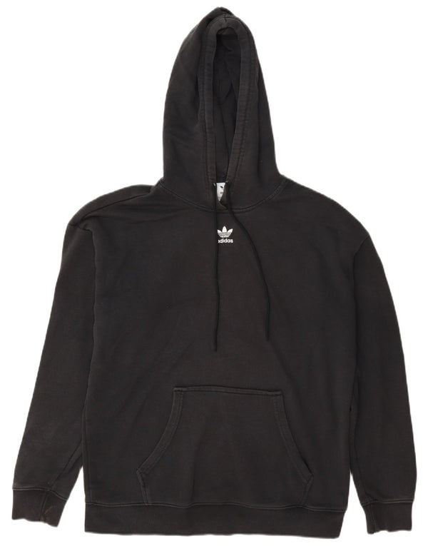 Adidas Dame Oversized Hoodie Jumper UK 8 Small Grey Bomuld