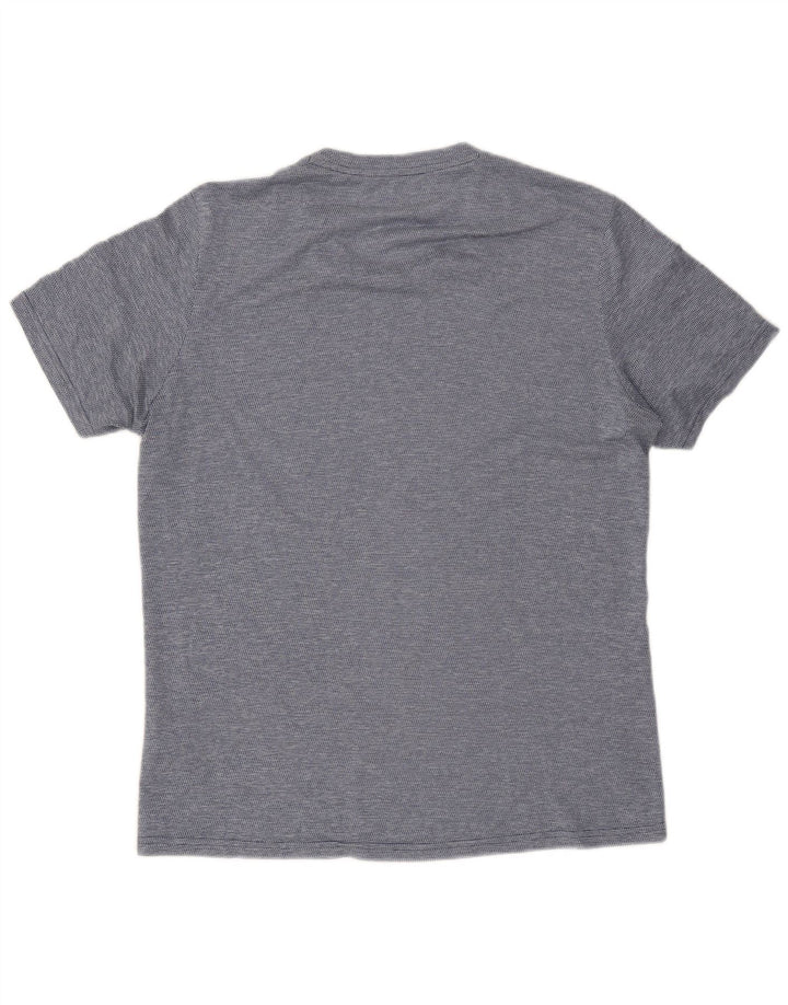 Adidas Herre Aeroready T-Shirt Top Medium Marineblå Stribet Polyester