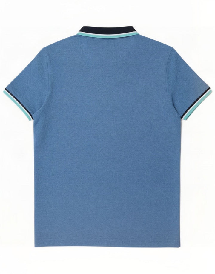 Lotto Herre Polo Shirt Stor Blå Stribet Polyester