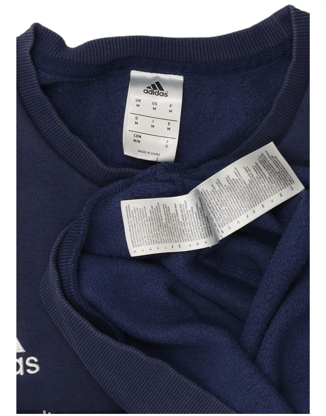 Adidas grafisk sweatshirt til mænd Medium marineblå bomuld