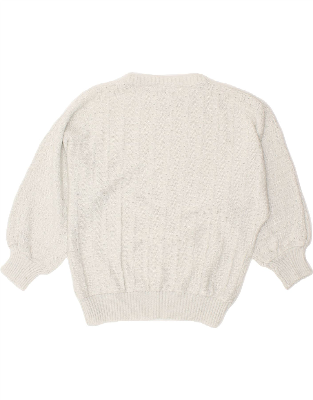 EVE'S ELECTION Womens Crew Neck Jumper Sweater IT 44 Medium Grey Acrylic Vintage Eve's Election and Second-Hand Eve's Election from Messina Hembry 