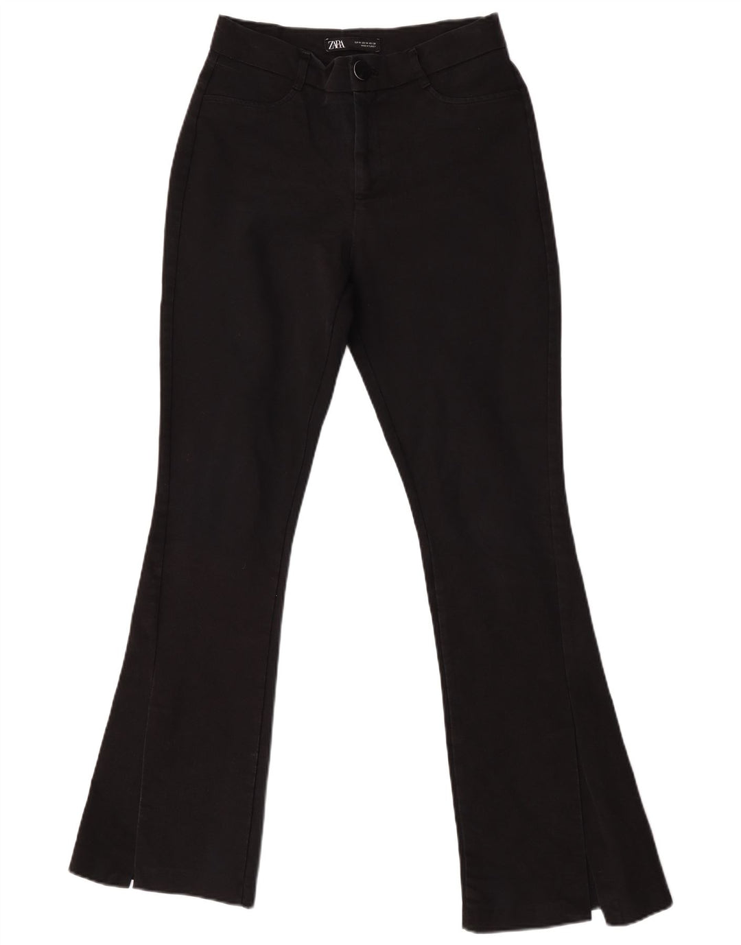 Zara Dame Flare Casual Bukser Medium W28 L32 Sort