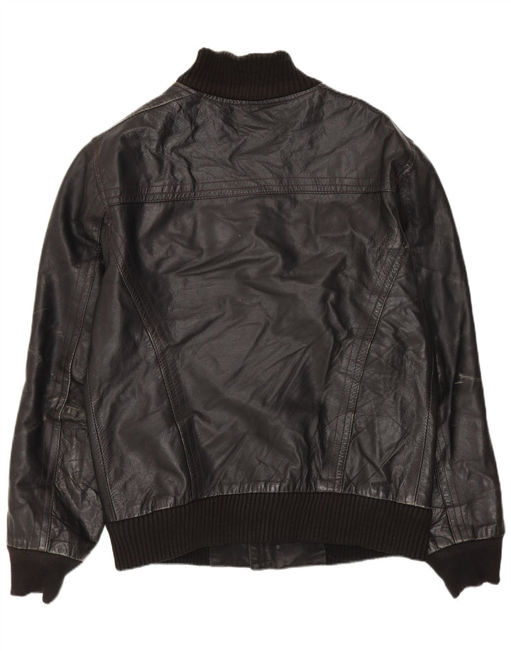 Conbipel Herre Læderjakke IT 46 Lille Sort Læder