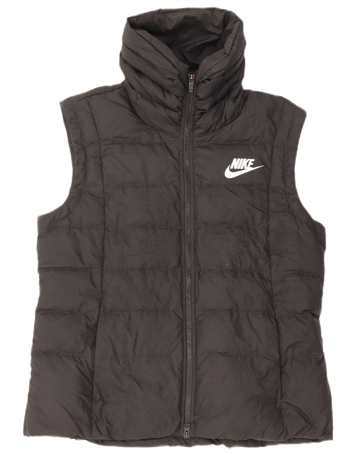 Nike Dame Polstret Gilet UK 18 XL Sort Polyester