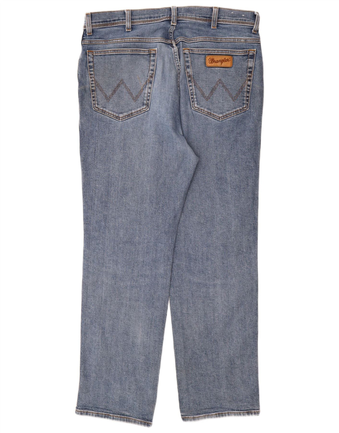 Wrangler Herre Texas Straight Jeans W38 L32 Blå Bomuld