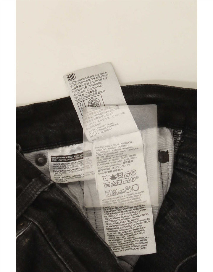 Levi's Slim Jeans til mænd W32 L30 sort bomuld