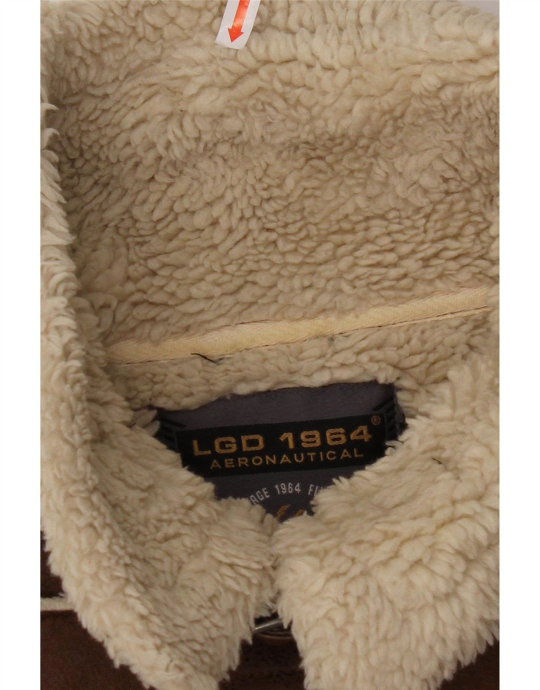 AERONAUTICA MILITARE Herre Flight Sherpa Jacket UK 36 Small Brown Polyester