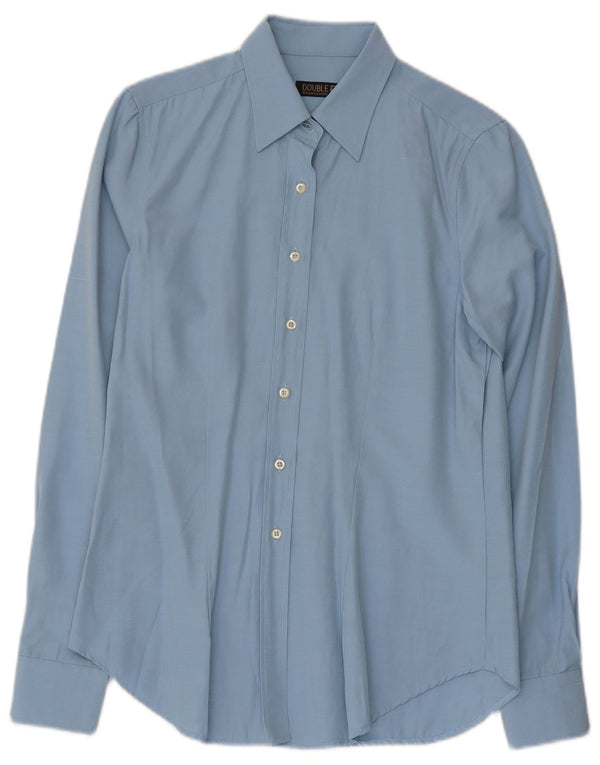 VINTAGE Dameskjorte UK 12 Medium Blue