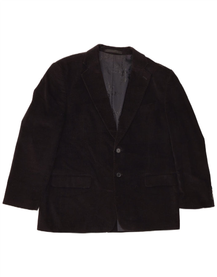 Marks & Spencer Herre 2-knaps Corduroy Blazer Jacket UK 42 XL Navy Blue