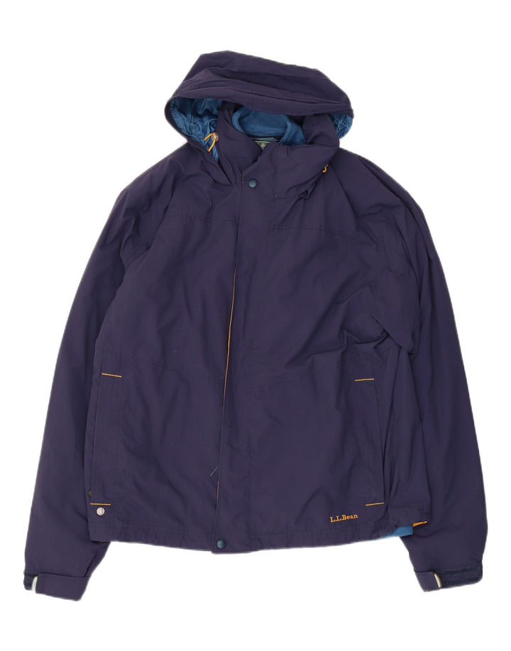 L.L.Bean Herre Hættevindjakke UK 38 Medium Navy Blue Polyester