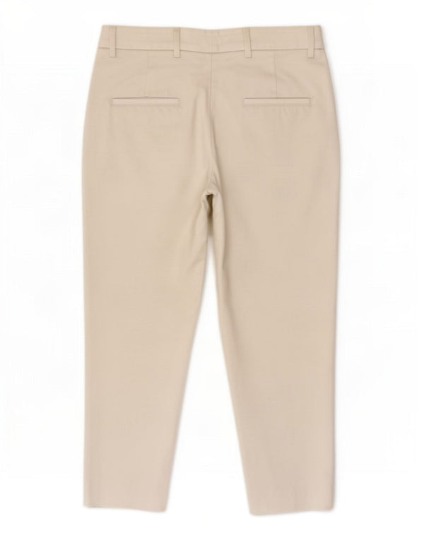 Zara Womens Crop Chino Trousers EU 34 2XS W24 L22 White