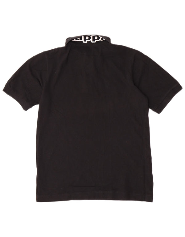 Kappa Herre grafisk poloshirt Lille sort bomuld