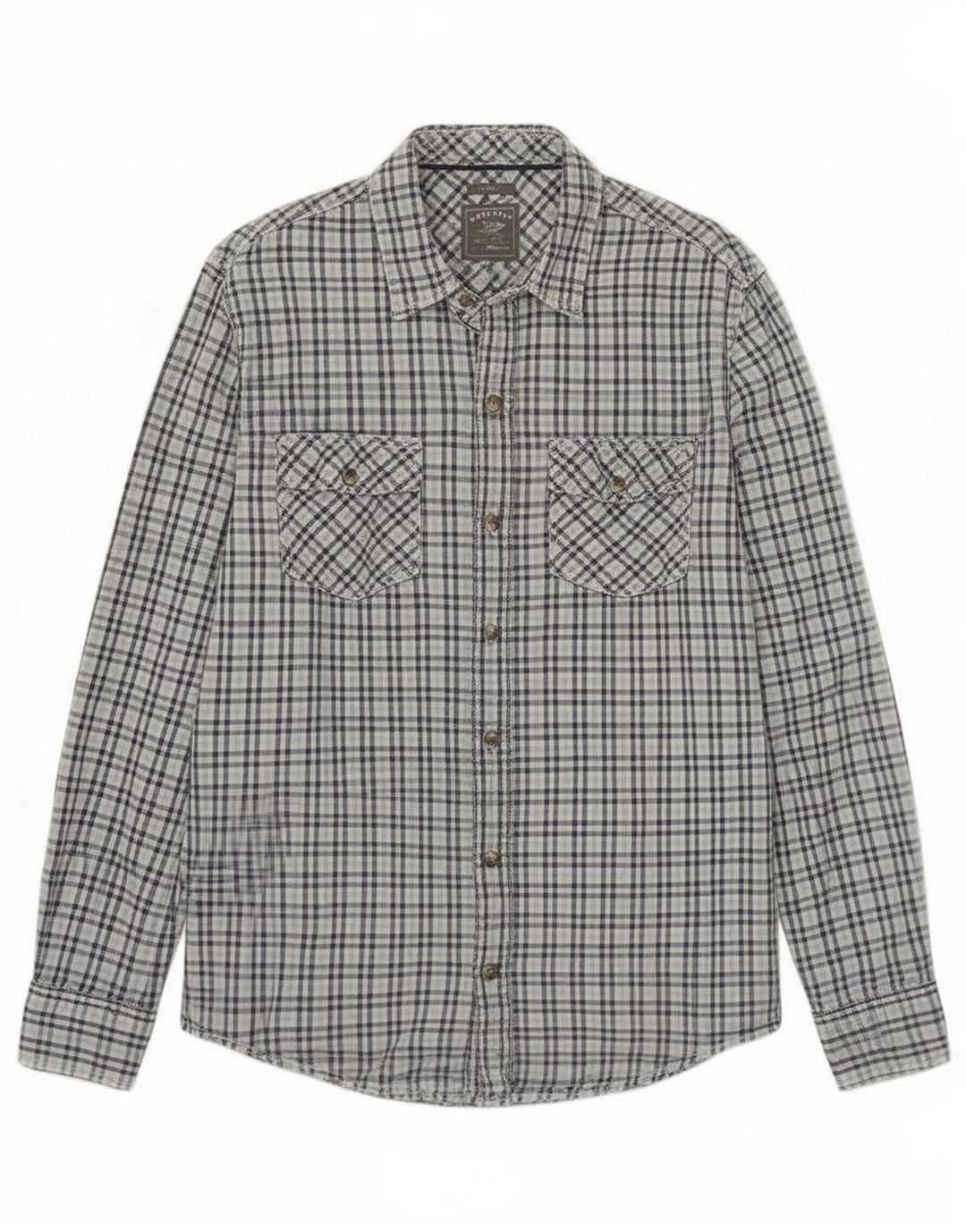 Fat Face Herre Slim Fit Skjorte Large Blue Gingham Cotton