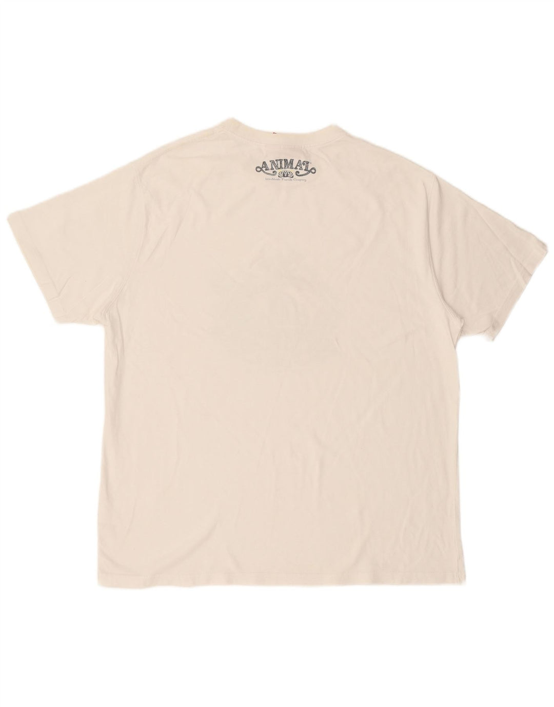 ANIMAL Mens Graphic T-Shirt Top XL White