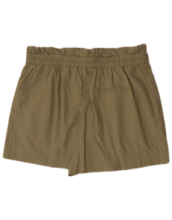 Zara Casual Shorts til kvinder XL W32 Khaki Bomuld