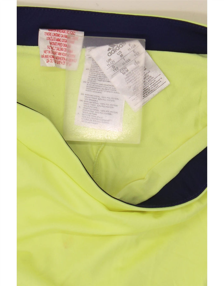 Adidas Girls Climalite Skort 11-12 år Gul Colourblock Polyester