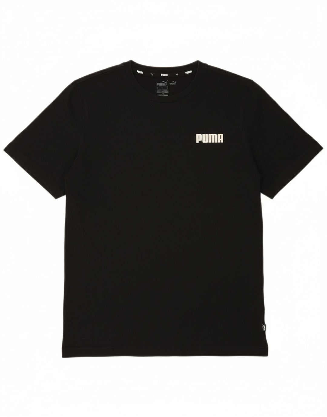 PUMA Womens T-Shirt Top UK 14 Medium Black
